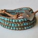 Turquoise Leather Wrap Bracelet