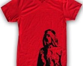 Gas Mask Soldier Men's/Unisex Poly Cotton T-Shirt by American Apparel (XS S M L XL) Choose Your Shirt and Ink Colors