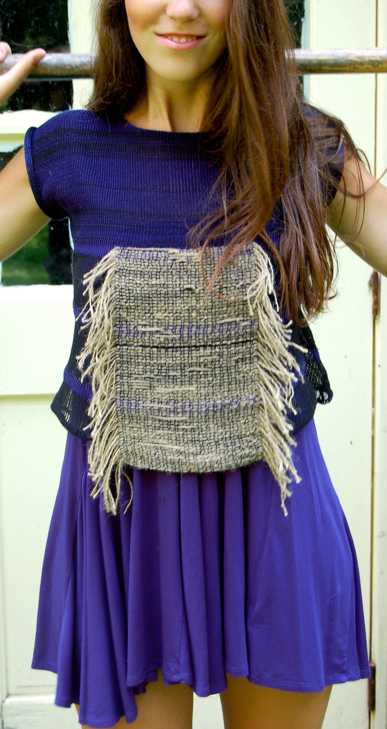 Ritual Knit and Woven Fringe Top