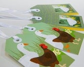 Four Goose Gift Tags - perfect finishing touch to the goose and hen gift wrap