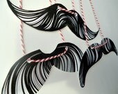 Mustache cut-out cards, dress-up party set