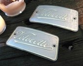 Hell... wear em' around your neck like Flavor flav. Gas tank badges for later models 68-71 Very cool Even just to look at....