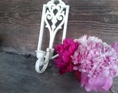 Vintage mid-century soft white wall sconce or candle holder by Homco