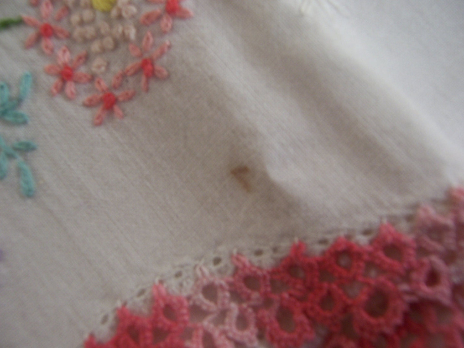 1940's handstitched antique shabby chic handstitched pillowcase collection-cottage chic pillowcases with hand tatting
