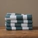 SALE. Cotton/Linen Tea Towel, Hand Printed Stacks in Slate