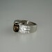 Reserved Listing for Ayodele  Gorgeous Chocolate Brown Rare Zircon And White Topaz Sterling Silver Ring by green gem
