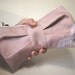 3D Bow Wristlet in Pink- White Lace and Swarovski Crystals Bride Clutch Wedding Bag/ Gift for Her