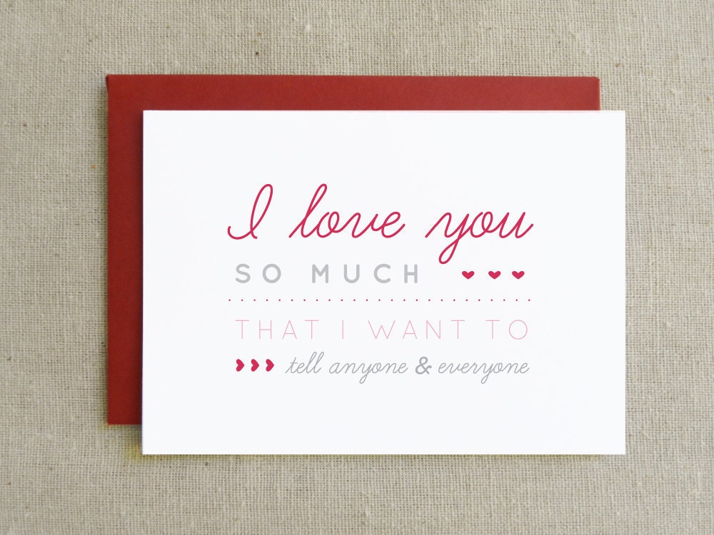 I Love You So Much, Valentine's Day Card, Anniversary Card