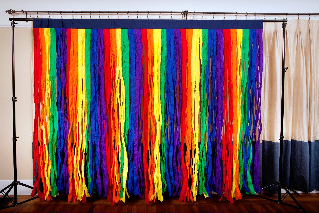 Rainbow Fabric Photo Booth Backdrop