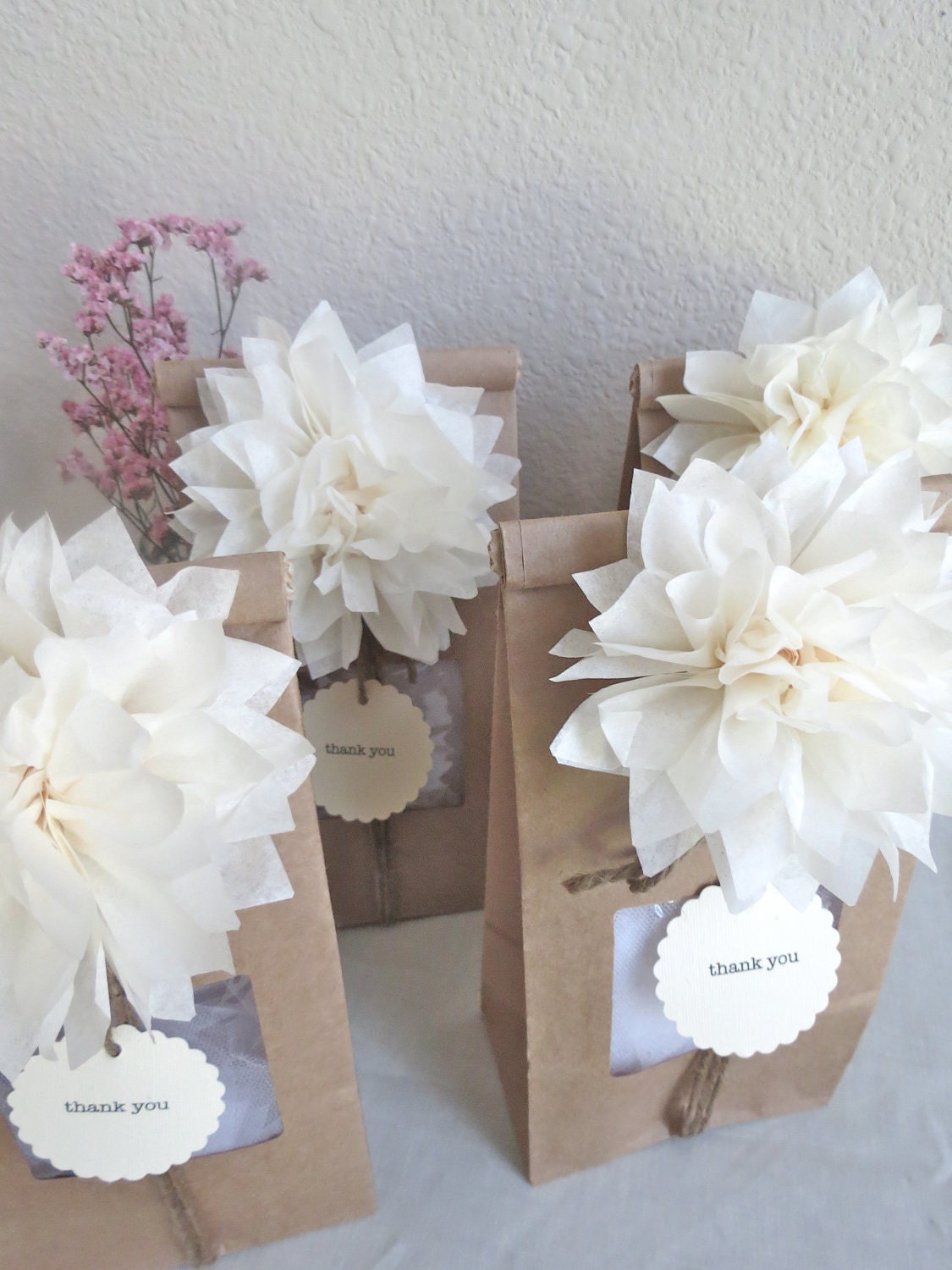 Pom Pom Party Favor Kit - Personalized - Wedding Favors - Party Favors - Bridal Shower - Wedding Favors