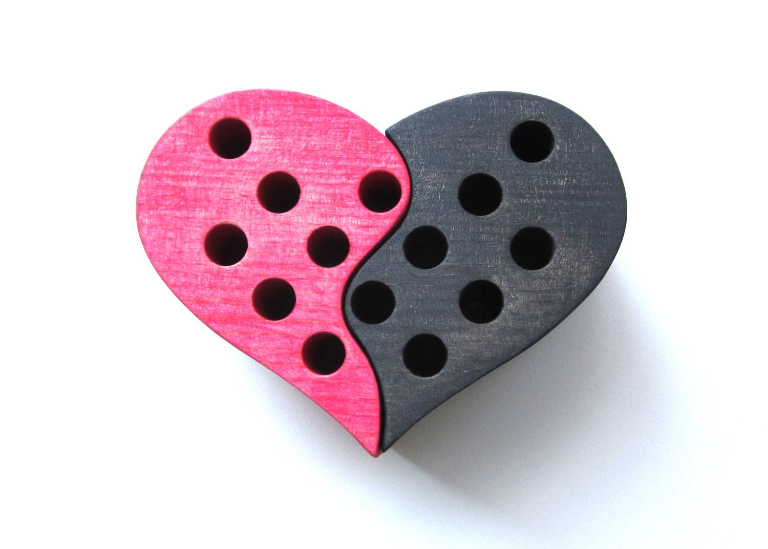 HEART PENCIL HOLDER / Pen Holder / His & Hers