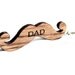 MUSTACHE KEYCHAIN / Wood Burned Personalization
