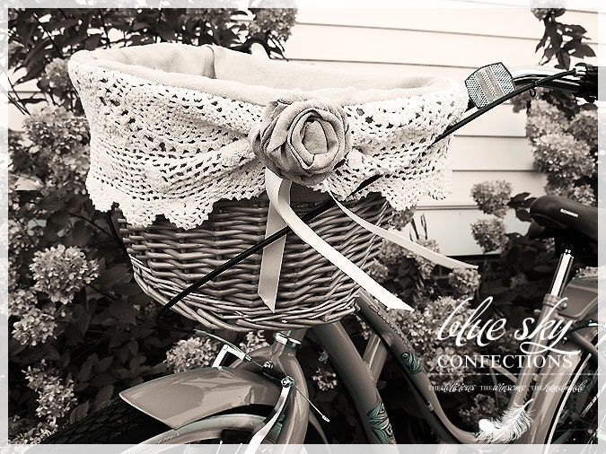 Linen Bicycle Basket Liner for Ellie