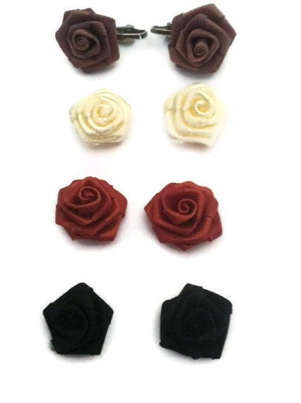 Katies Ivory Rose Earrings clip on