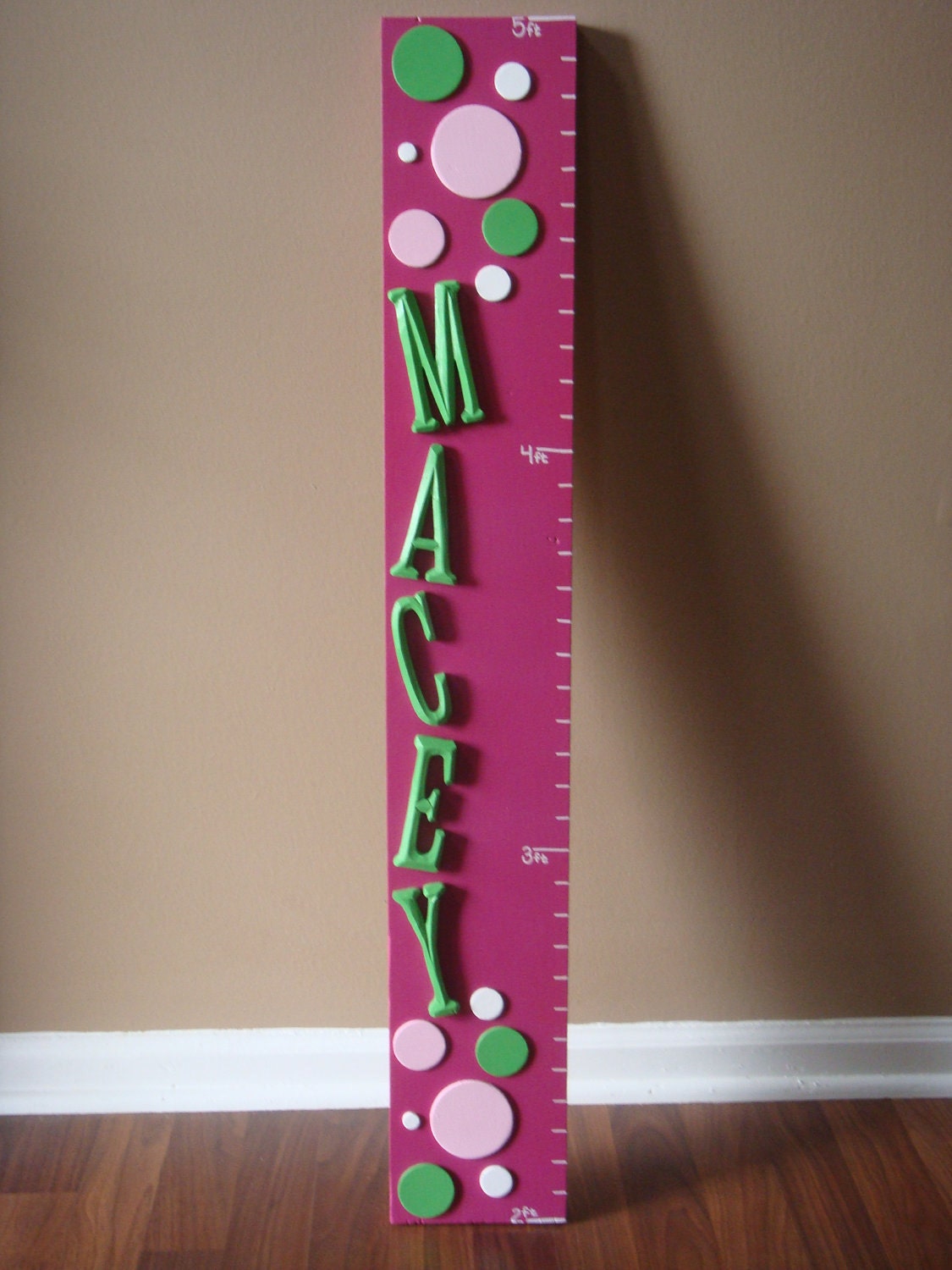 Custom Wood Growth Chart (2' - 5')