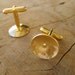 Gold Cufflinks, Wedding Cuff links, Bridegroom Cufflinks, Cufflinks Vintage Style in Gold.