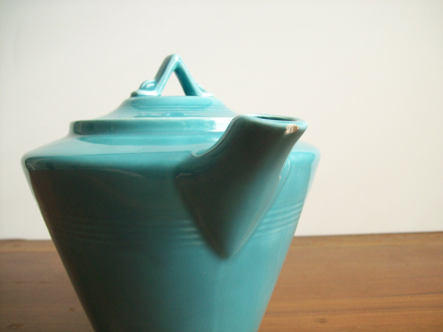Harlequin Teapot  Turquoise Fiesta