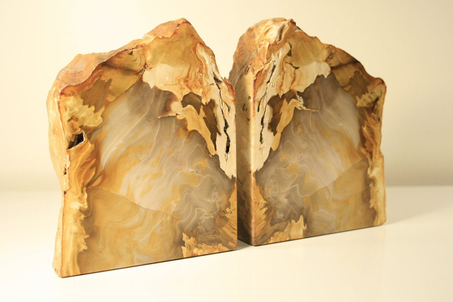 Vintage Modern Geode Bookends