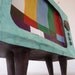 Vintage TV Piñata (teal with test screen, party size) - PRICE REDUCED