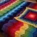 Ripple chevron granny planket (blanket transforms into a pillow)