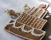 Folk Wedding Cake Decorated Gingerbread Cookies