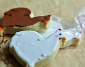 Hen - Chicken Decorated Sugar Cookies - Barn - Farm Animal Edibles