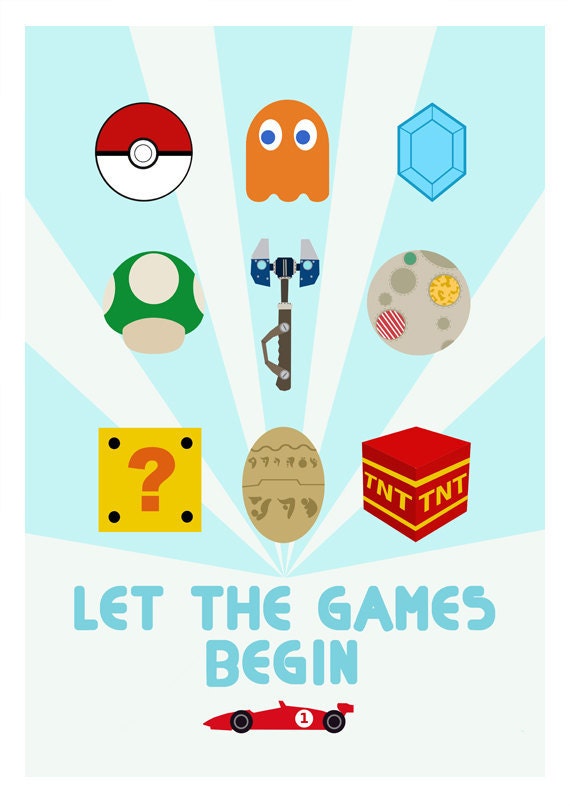 Video Gaming poster A3 - Let The Games Begin
