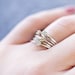 size 7diamond ring minimalist  sterling silver slim stacking ring with genuine natural blue diamond engagment ring israel