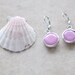 bridal Simple, elegant ,bold feminine round orange light pink jade stone earrings textured matte silver frame gemstone earrings Israel