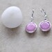 bridal Simple, elegant ,bold feminine round orange light pink jade stone earrings textured matte silver frame gemstone earrings Israel