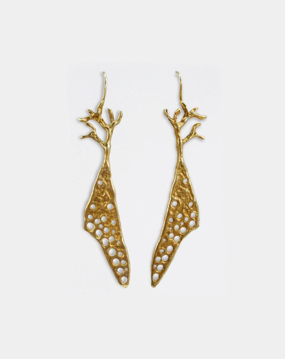 24k Gold plated sterling silver earrings - MOMENTO EARRING