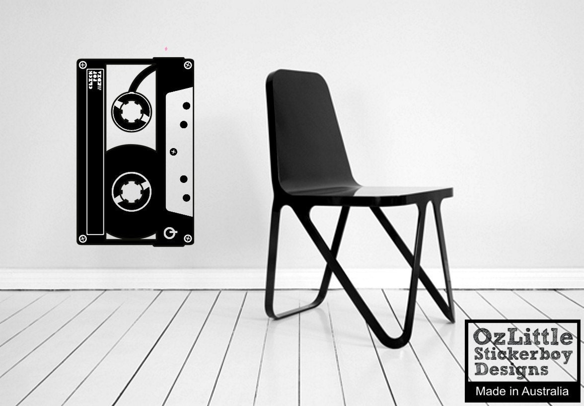 Retro Cassette Tape Wall Decal Sticker