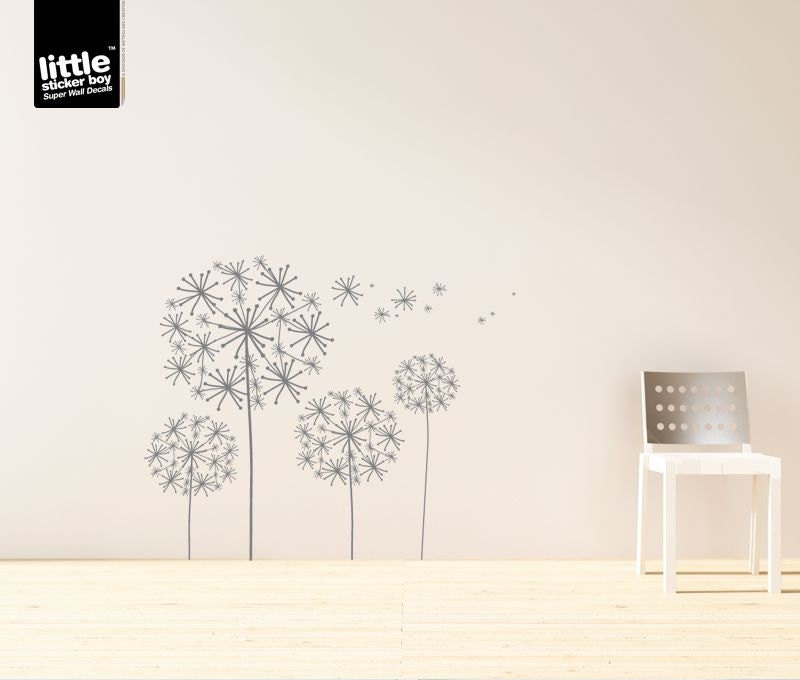 Beautiful Dreamy Dandelion Set Of 4 Wall Decal Sticker