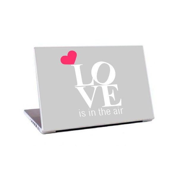 Cute custom Valentine Love and heart Decal - Love is in the air