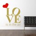 Cute custom Valentine Love and heart Decal - Love is in the air