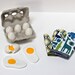Crackable play eggs for kids play kitchen - personalized carton - birthday gift for girl or boy
