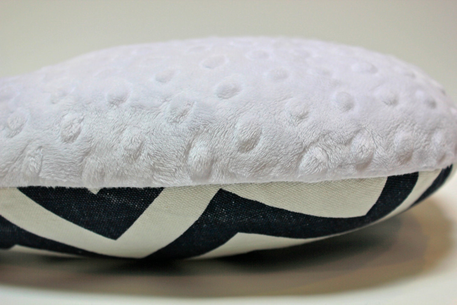 Modern baby Chevron WHALE pillow - nautical nursery decor navy white plushie - shower gift for new mom