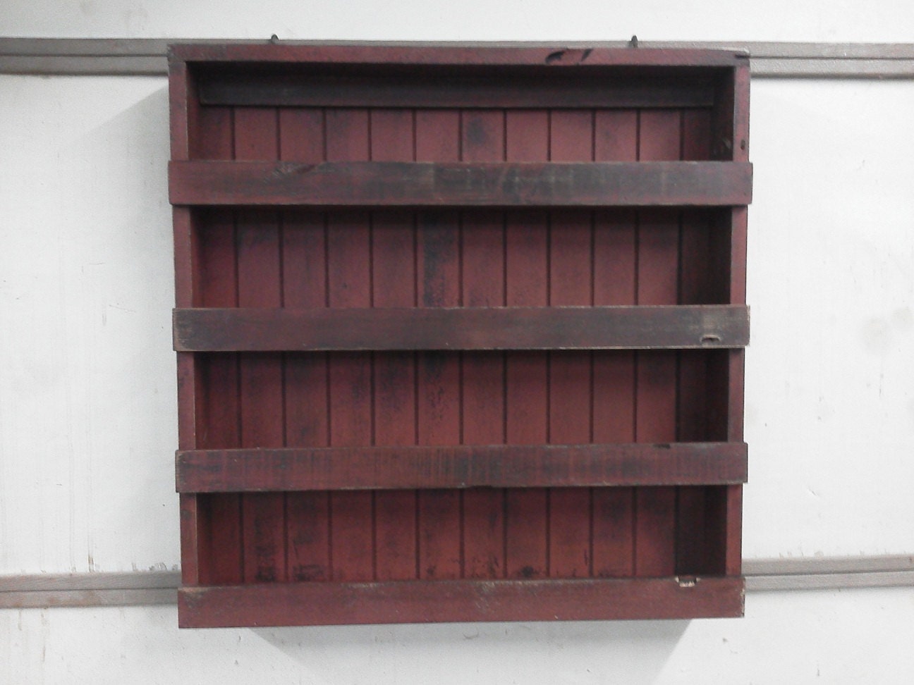 Wooden Spice Rack Painted Distressed Solid Pine