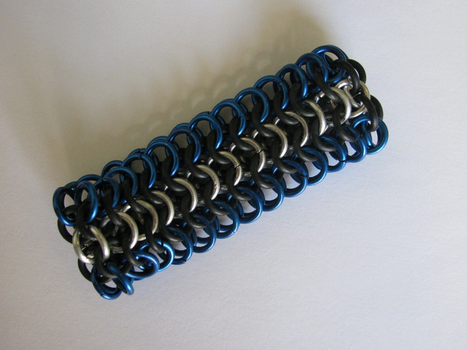 Blue and Silver "Ravenclaw" chain mail bracelet