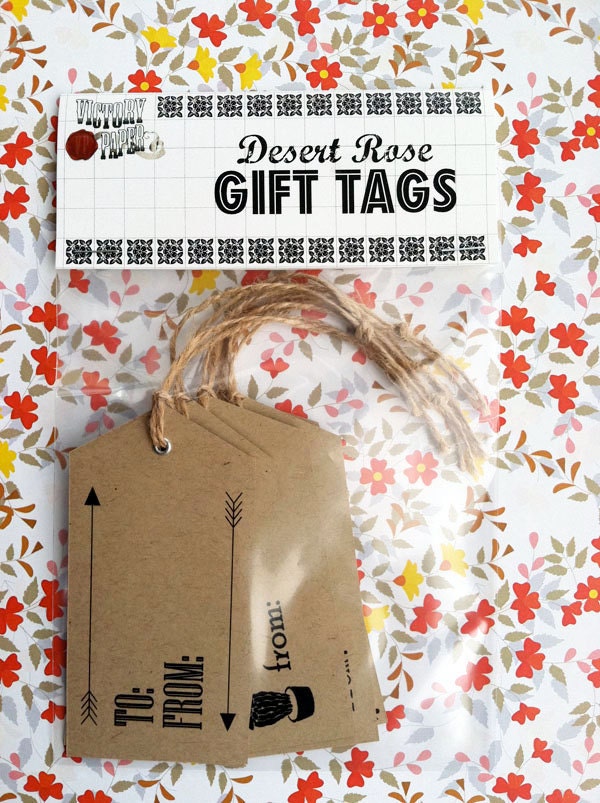 Desert Rose Gift Tags - Pack of 5