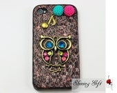 Vintage Owl, Iphone Case iPhone 4 Case, iphone 4 cover, New Hard Fitted Case For iphone 4 & iphone 4S, Apple iPhone 4 Case