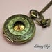 Vintage Pocket Watch Necklace, Roma Number with a vintage teapot, Time for Tea (Big Size)