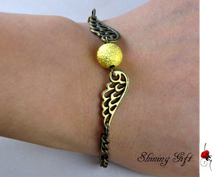 Golden Snitch Bracelet with wings