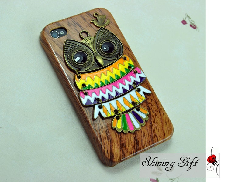 Cute OWL Case Cover for iPhone 4 Case, iPhone 4s Case, iPhone 4G Hard Case, iPhone Case