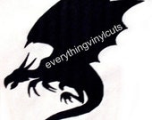 Vinyl Wall Art Silhouette "Dragon" 12"x12"