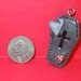 Coffin Charm Gothic Necklace Polymer Clay Cross Skull