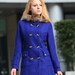 Graceful Blue Wool Coat Hooded Coat Double Breasted Hoodie Cashmere Coat Women Coat Winter Jacket - NC257