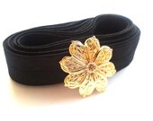 Black Elastic Stretch Waist Belt. Wedding Accessory, Bridal or Bridesmaids Accessory