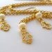 Hamsa Earrings. Gold Plated Hamsa Hand Pendant Earrings With Pearls
