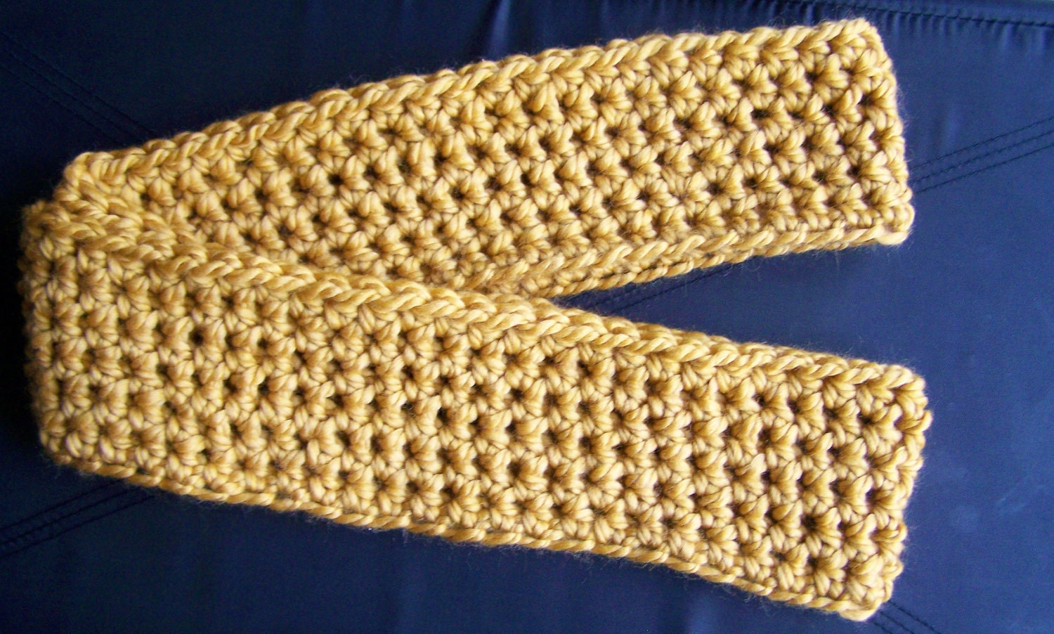 Crochet Infinity Scarf - Mustard Yellow